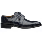 Ferrini 205 Belly Alligator Plain Toe Shoes Navy