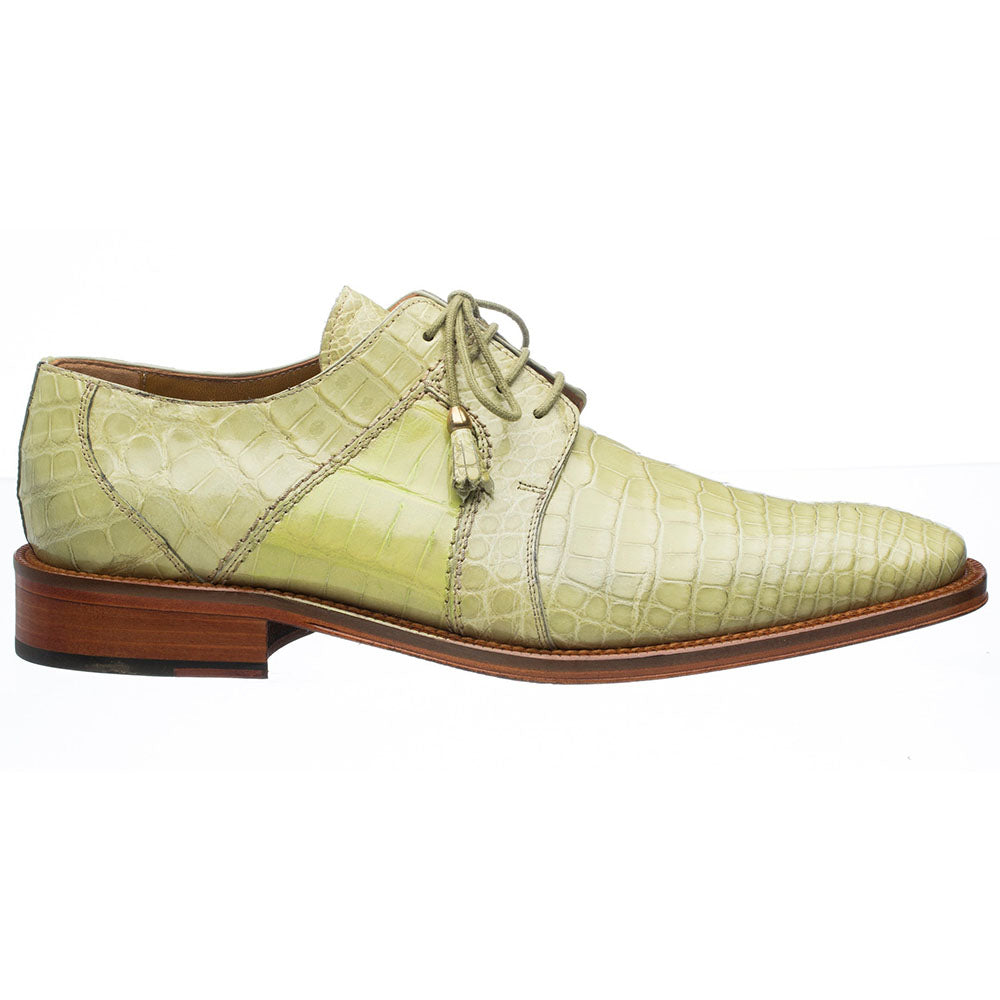 Ferrini 205 Belly Alligator Plain Toe Shoes Peridot