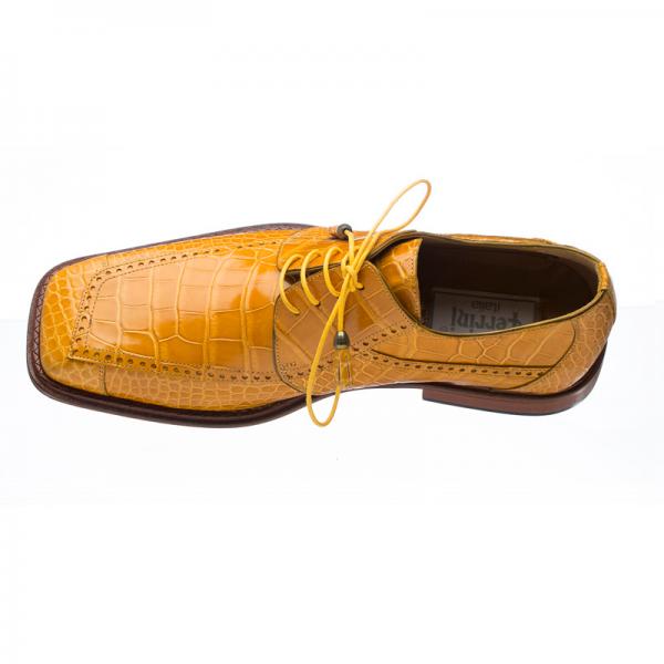 Ferrini 206 / 151 Alligator Square Toe Shoes Tournasol 