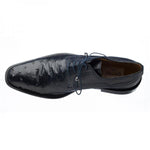 Ferrini 214M Ostrich Quill Lace Up Shoes Navy
