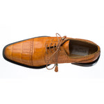 Ferrini 216 Belly Alligator Cap Toe Shoes Cognac