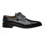 Ferrini Alligator Cap Toe Dress Shoes Black