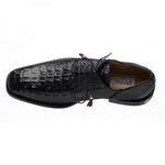 Ferrini 226 Hornback Alligator Derby Shoes Black Cherry