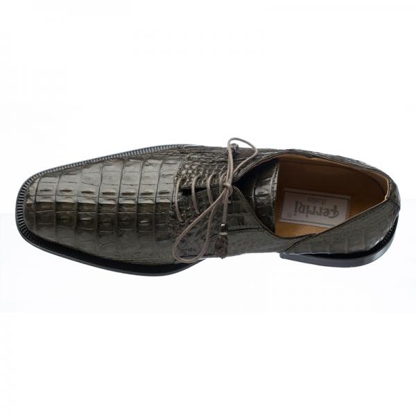 Ferrini 226 Hornback Alligator Derby Shoes Elephant