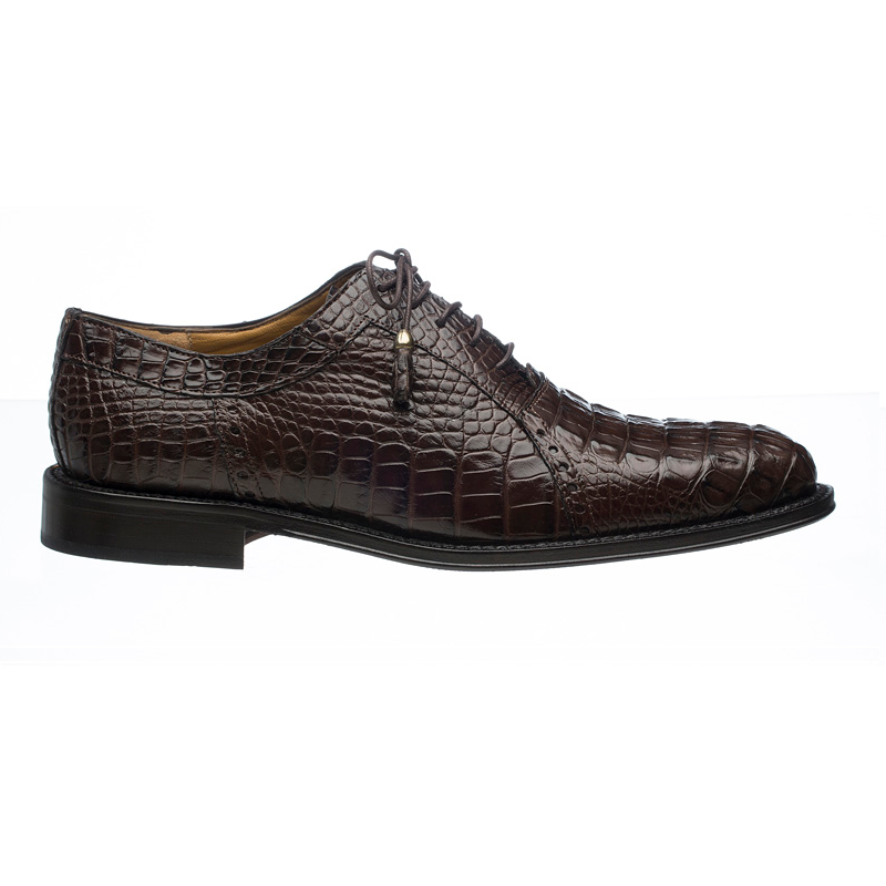 Ferrini 227 Hornback Alligator Oxfords Chocolate