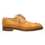Ferrini 228 Hornback Alligator Square Toe Derby Shoes Camel