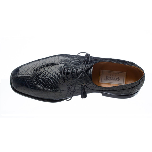 Ferrini 3520 Alligator Split Toe Shoes Navy
