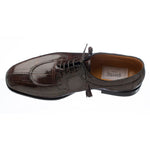 Ferrini 3520 Belly Alligator Split Toe Shoes Chocolate