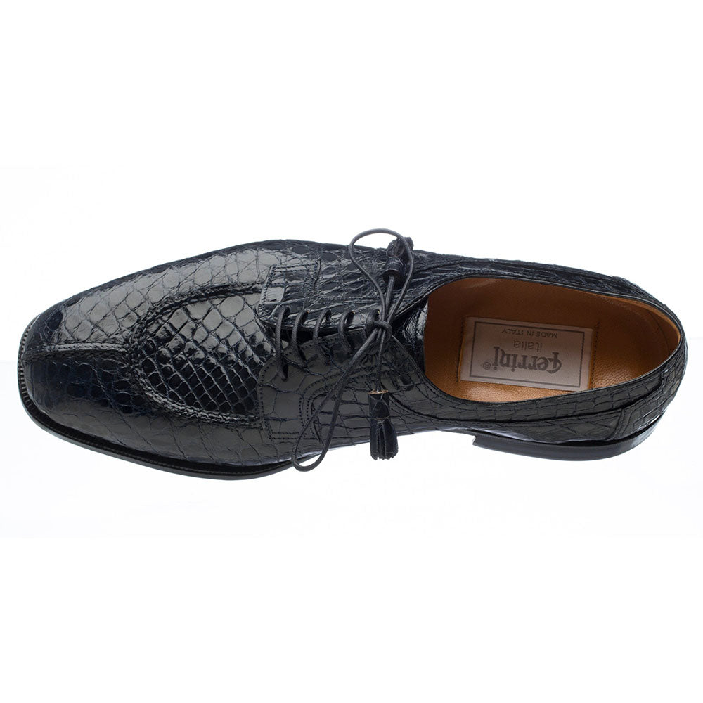 Ferrini 3520 Belly Alligator Split Toe Shoes Navy