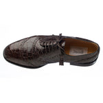 Ferrini 3673 Belly Alligator Wingtip Shoes Chocolate