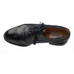 Ferrini 3673 Wingtip Alligator Derby Shoe Black
