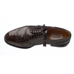 Ferrini 3673 Wingtip Alligator Derby Shoe Chocolate