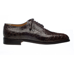 Ferrini 3673 Wingtip Alligator Derby Shoe Chocolate