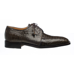 Ferrini 3678 Alligator Derby Square Toe Shoes Olive