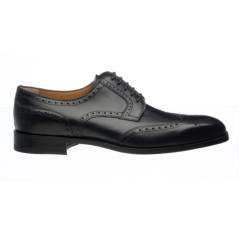 Ferrini 3704 / 160 French Calfskin Wingtip Brogues Black