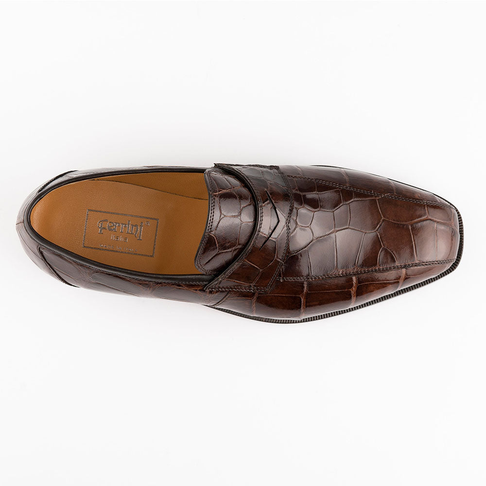 Ferrini Ferrini 3724 Alligator Penny Loafers | MensDesignerShoe.com
