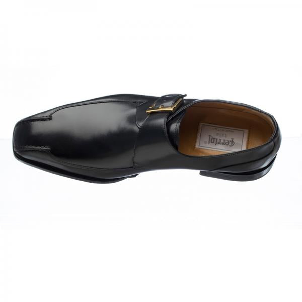Ferrini 3873 / 169 French Calfskin Monk Strap Shoes Black