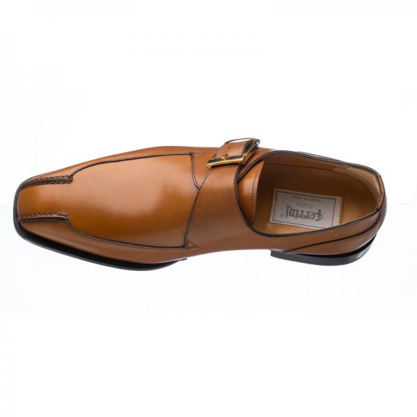 Ferrini 3873 / 169 French Calfskin Monk Strap Shoes Brown