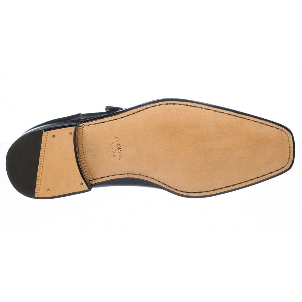 Ferrini 3873 French Calfskin Single Monkstrap Shoes Black