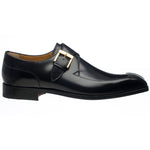 Ferrini 3873 French Calfskin Single Monkstrap Shoes Black