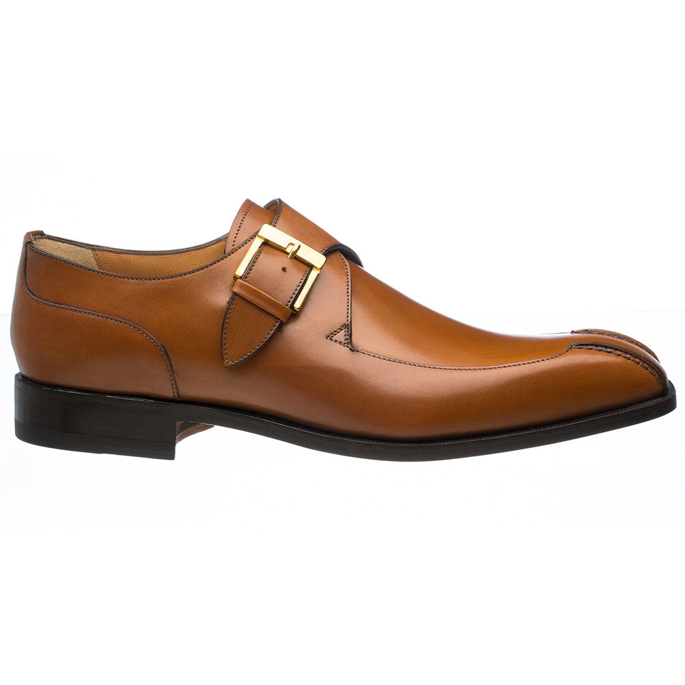 Ferrini 3873 French Calfskin Single Monkstrap Shoes Brown