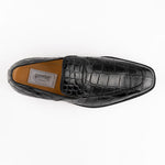 Ferrini 3877 Alligator Slip-on Loafers Black