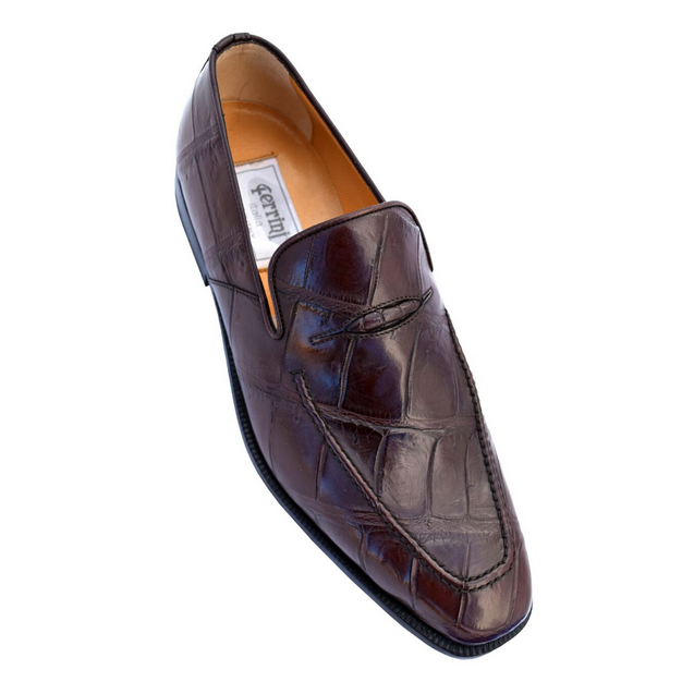 Ferrini 3877 Crocodile Loafers Chocolate