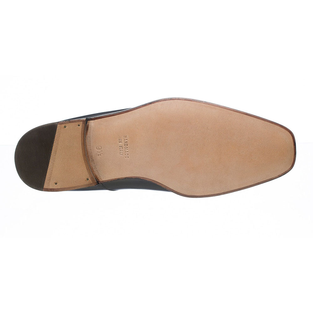 Ferrini 3877 French Calfskin Slip-on Loafers Black