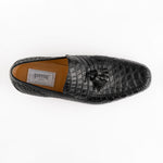 Ferrini 3918 Crocodile Tassel Loafers Black