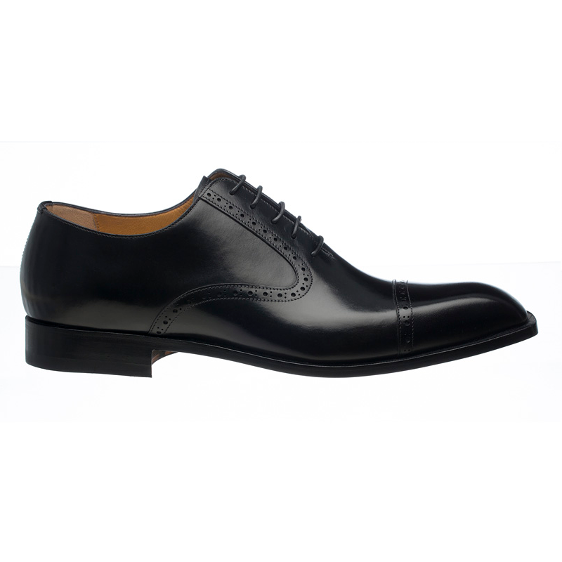 Ferrini 3922 French Calfskin Cap Toe Oxfords Black
