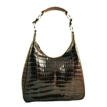 Ferrini AB5191TM Link Alligator Purse Chocolate