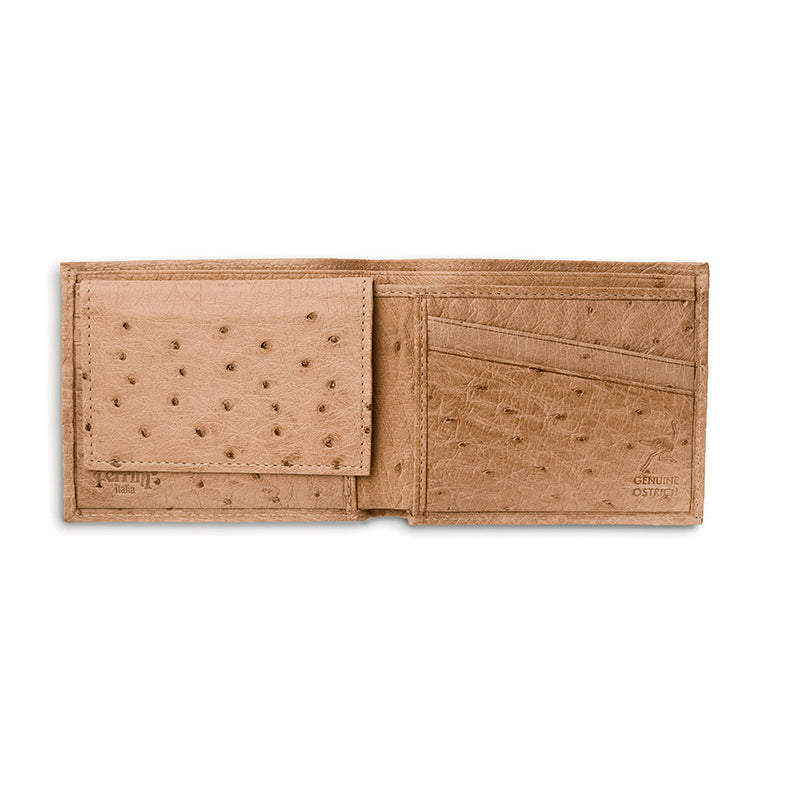 Ferrini AA8BFOX Smooth Ostrich Billfold Oryx