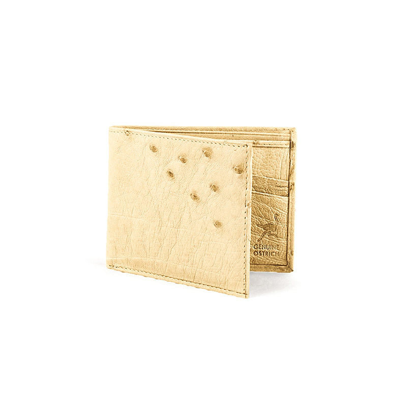 Ferrini AA8BFWW Smooth Ostrich Billfold Winter White