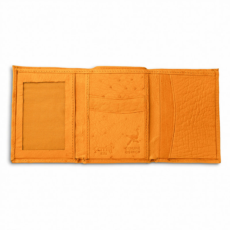 Ferrini AA8TFBP Smooth Ostrich Trifold Buttercup