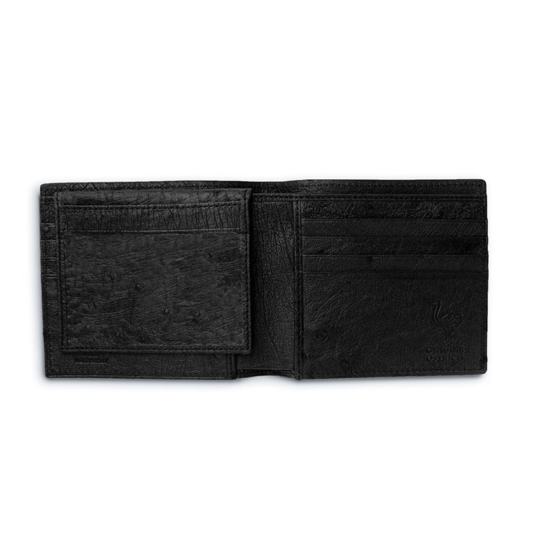 Ferrini AABFBL Full Quill Ostrich Billfold Black