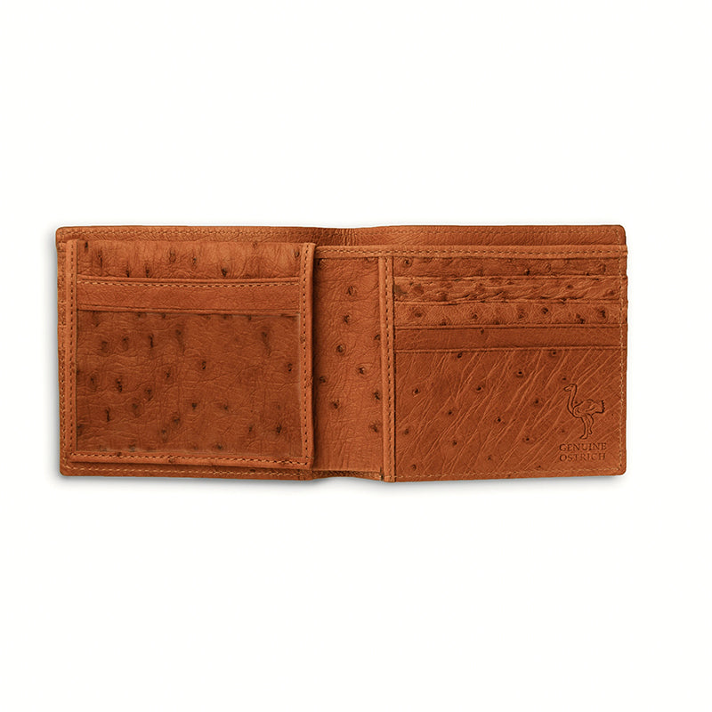 Ferrini AABFCG Full Quill Ostrich Billfold Cognac