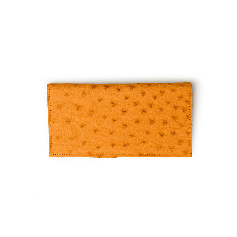 Ferrini AACKBP Full Quill Ostrich Checkbook Buttercup