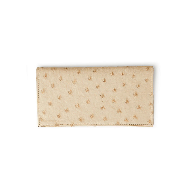 Ferrini AACKWW Full Quill Ostrich Checkbook Winter White