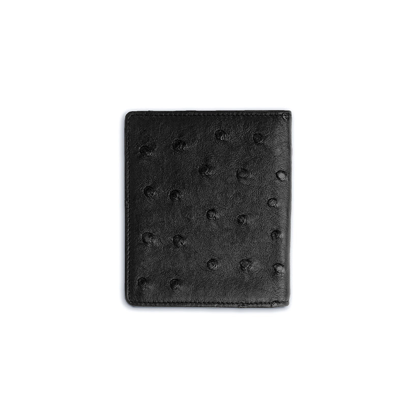 Ferrini AAMCBL Full Quill Ostrich Money Clip Black