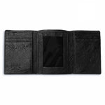 Ferrini AATFBL Full Quill Ostrich Trifold Black