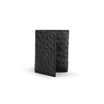 Ferrini AATFBL Full Quill Ostrich Trifold Black