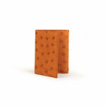 Ferrini AATFCG Full Quill Ostrich Trifold Cognac