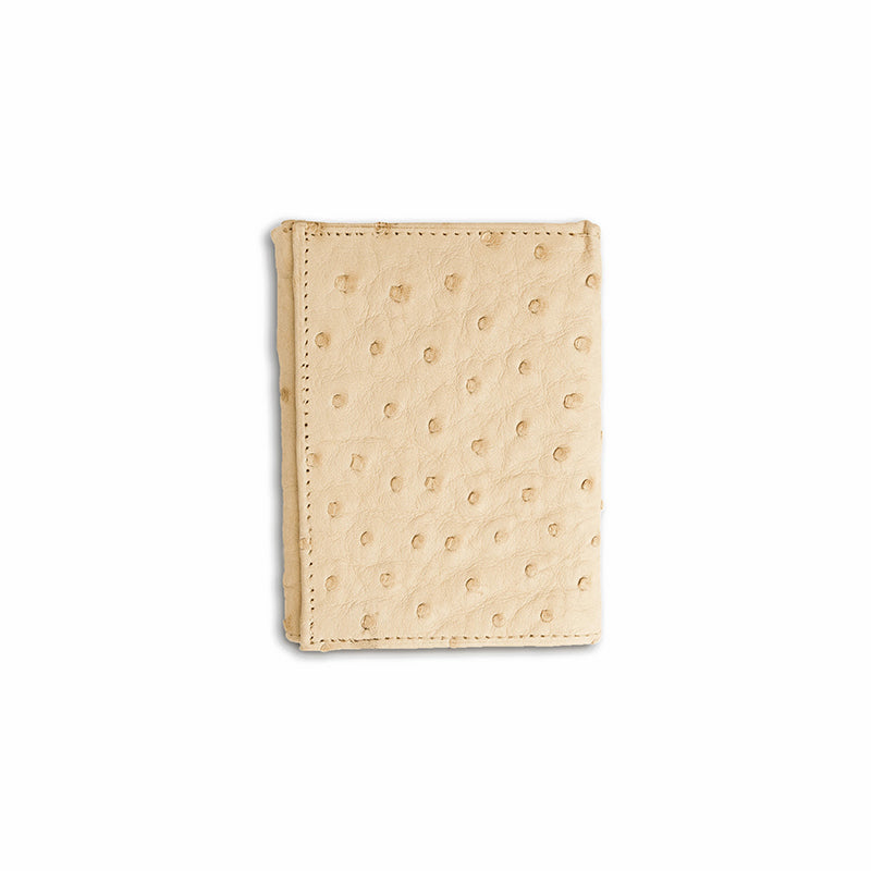 Ferrini AATFWW Full Quill Ostrich Trifold Winter White