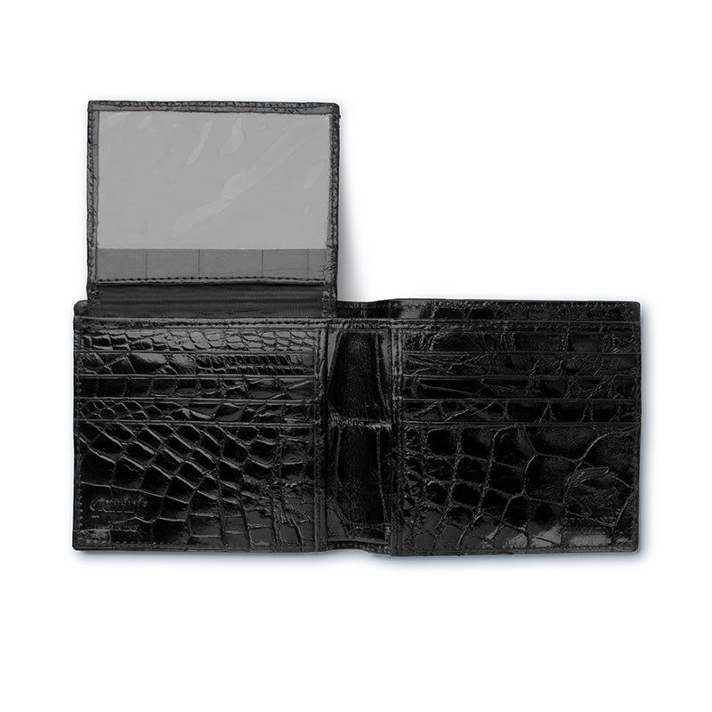 Ferrini ABBBFBL Full Alligator Billfold Black