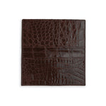 Ferrini ABBCKTM Full Alligator Checkbook Chocolate