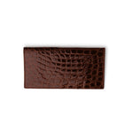 Ferrini ABBCKTM Full Alligator Checkbook Chocolate