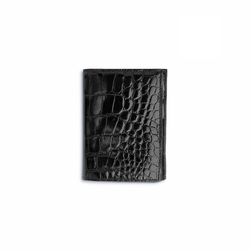 Ferrini ABBTFBL Full Alligator Trifold Black