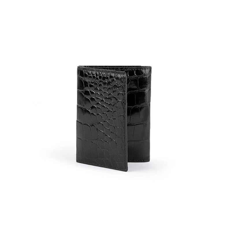 Ferrini ABBTFBL Full Alligator Trifold Black