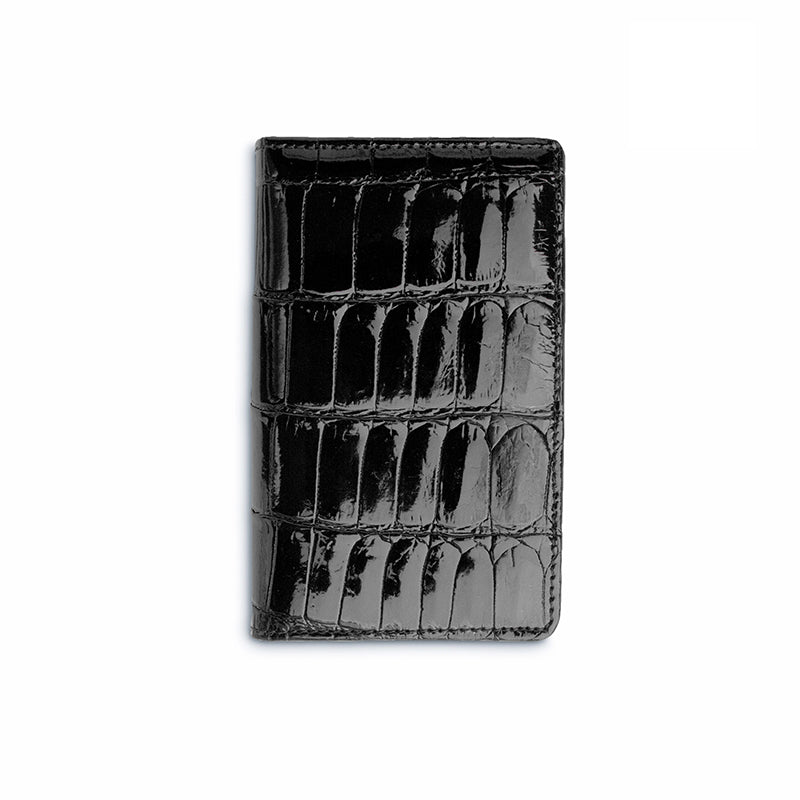 Ferrini ABCCBL Alligator Card Holder Black