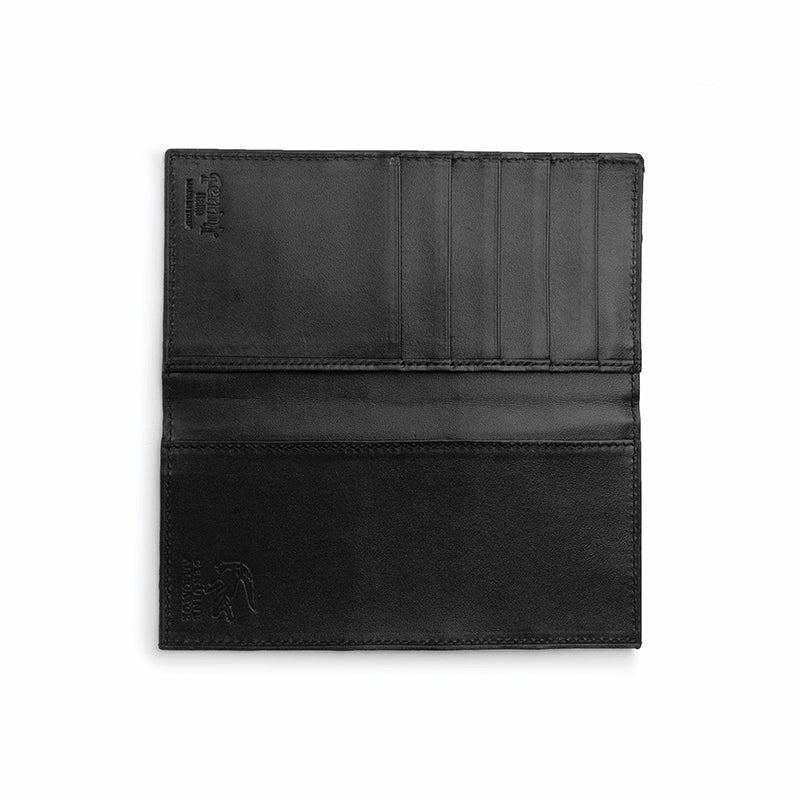 Ferrini ABCKBL Alligator Checkbook Black